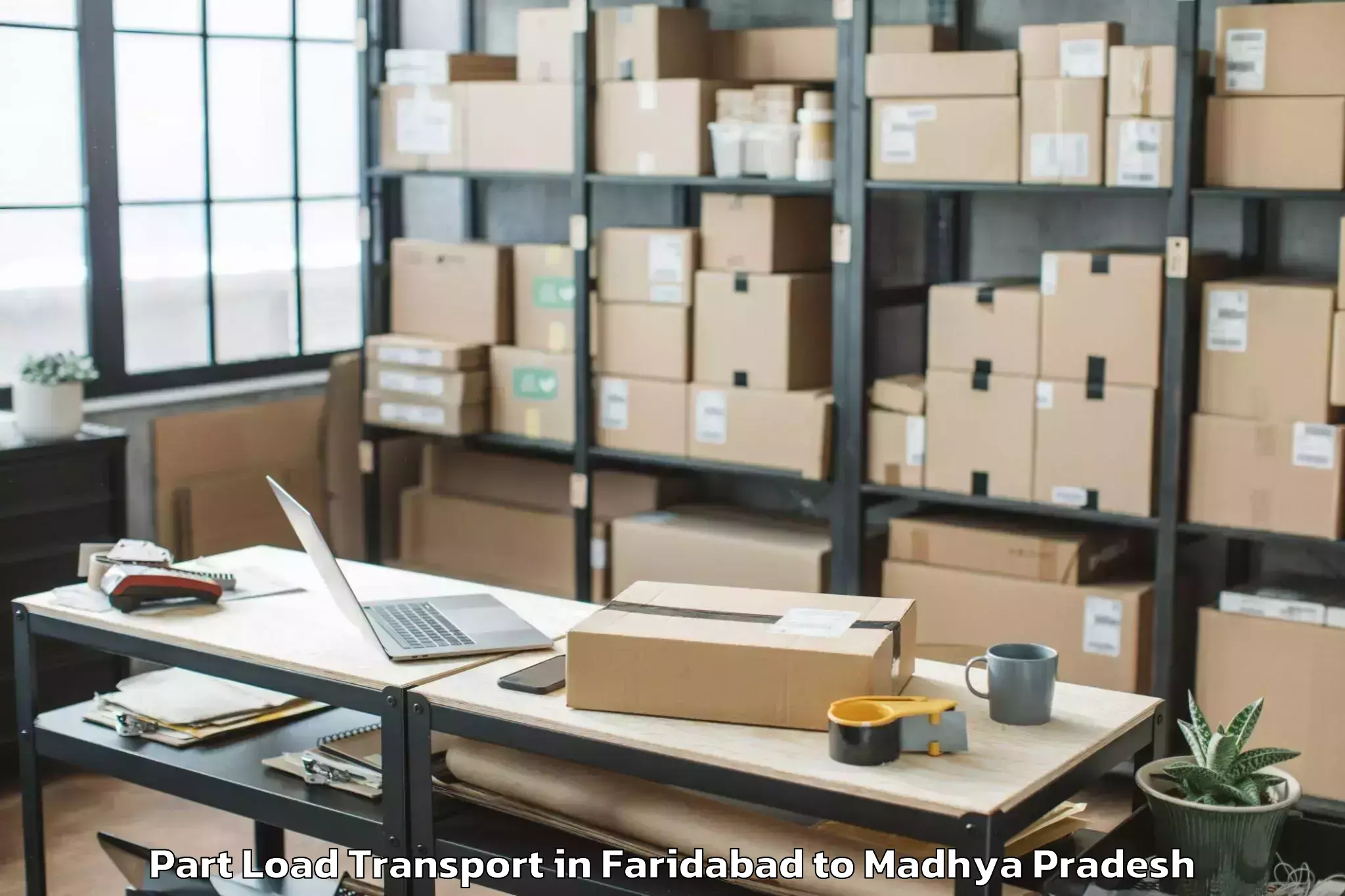 Top Faridabad to Mhow Part Load Transport Available